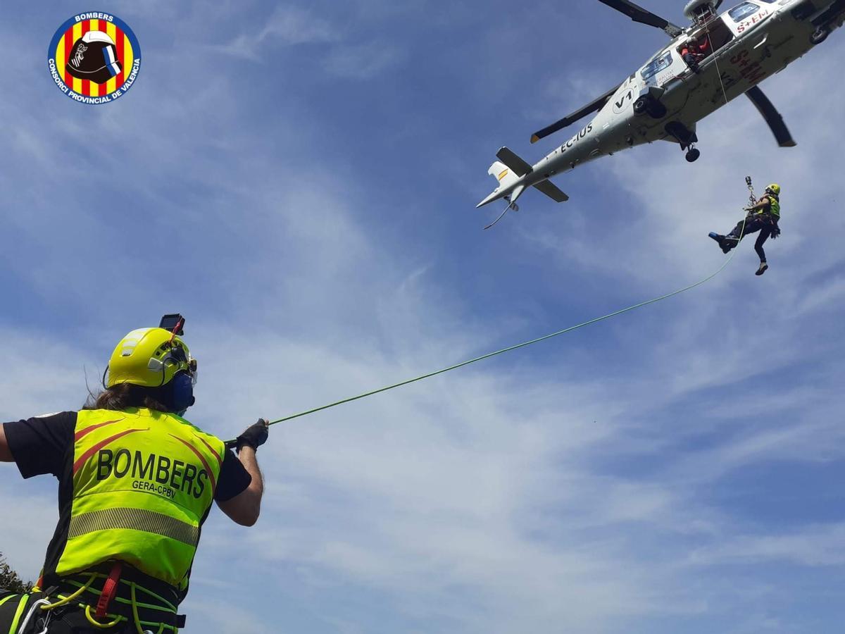 El equipo del Consorcio de Bomberos que ha participado en el rescate.