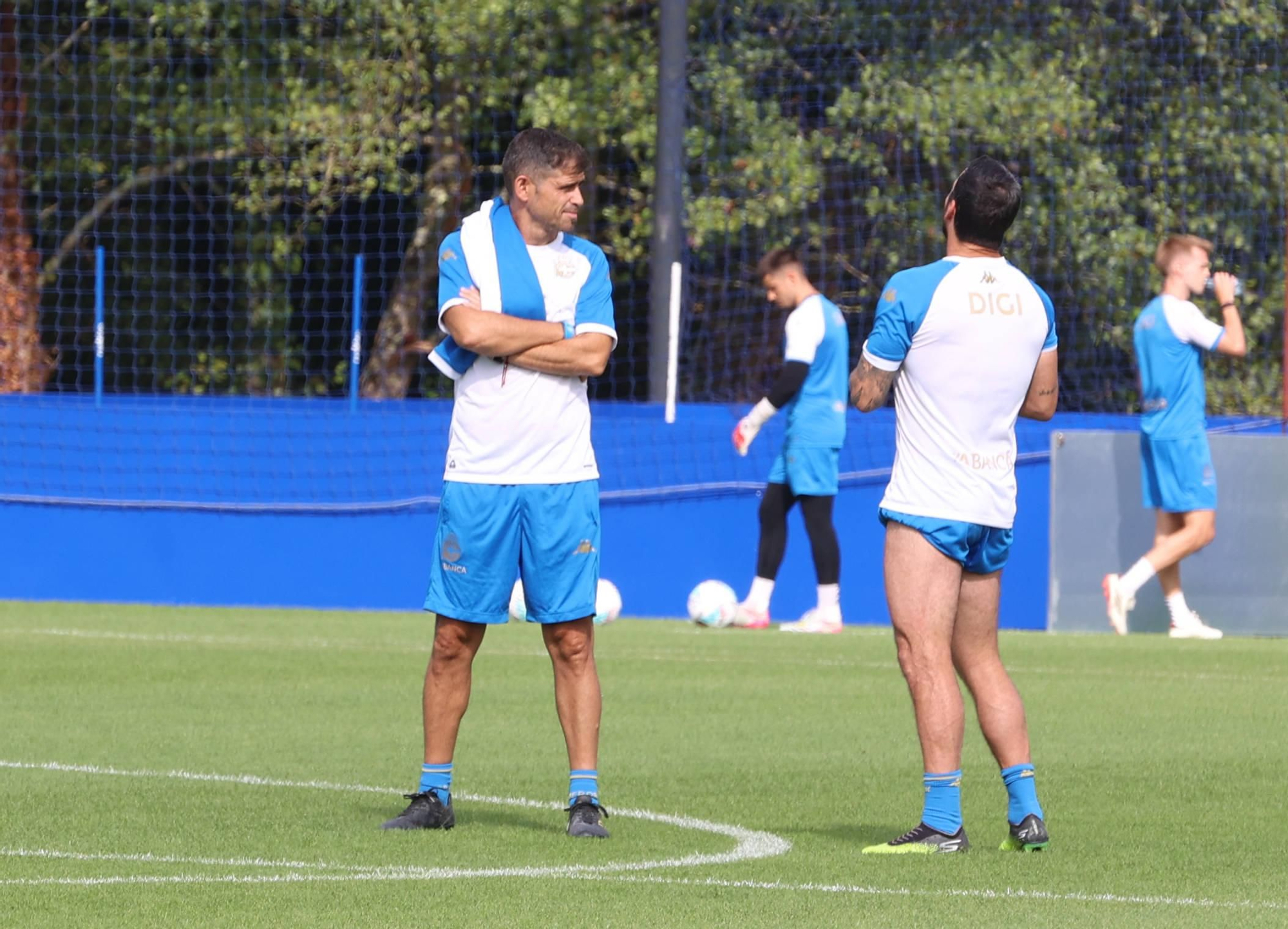 Primer entrenamiento de Luismi Cruz en Abegondo