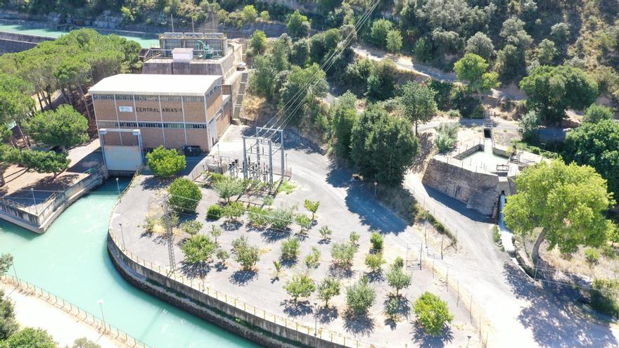 Imagen áerea de la central hidroeléctrica Arias I en Huesca