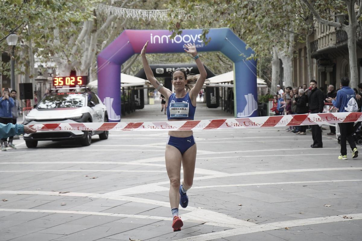 Meritxell Soler imposant-se en la prova femenina