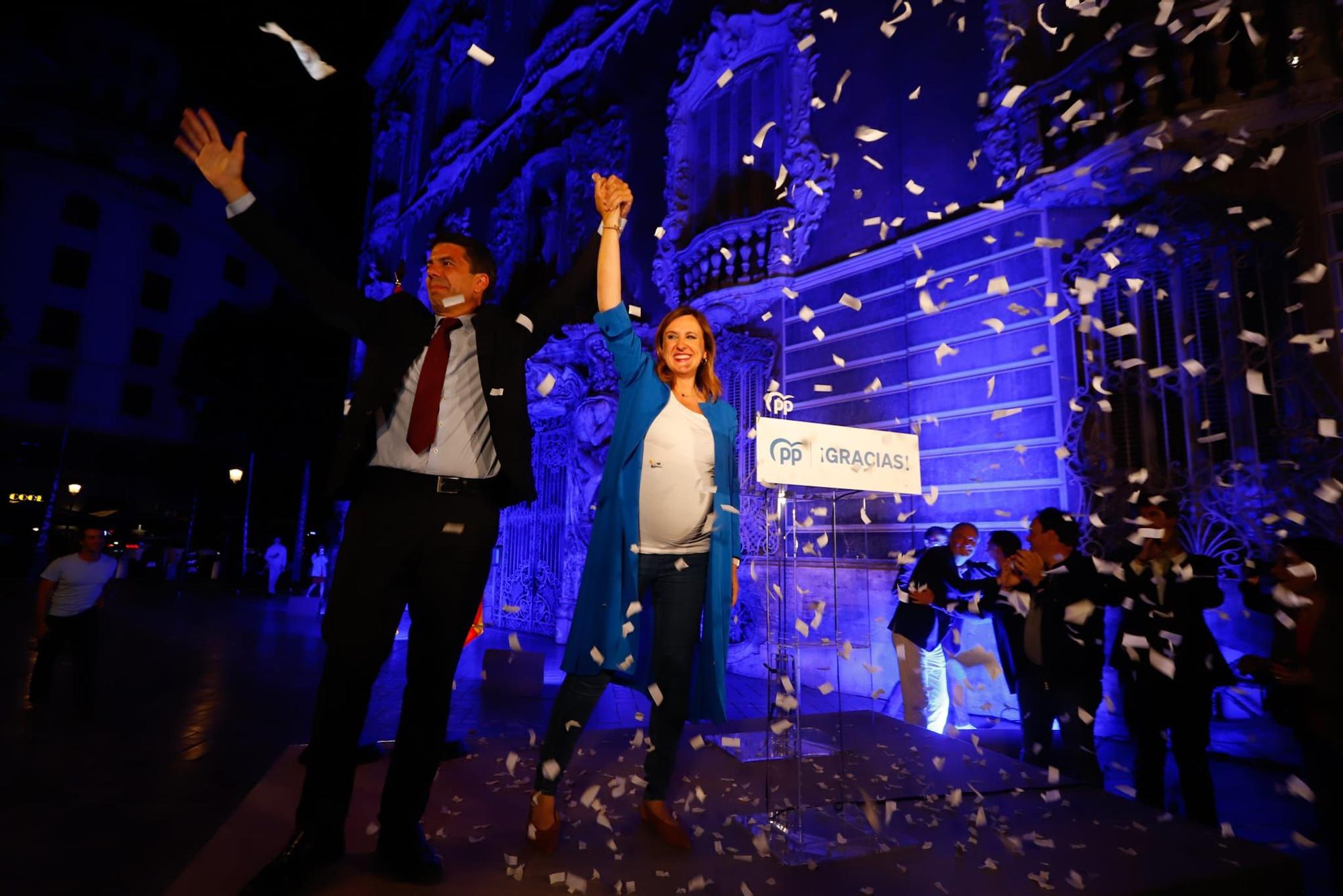 Mazón y Catalá celebran la victoria del PP en las elecciones autonómicas y municipales