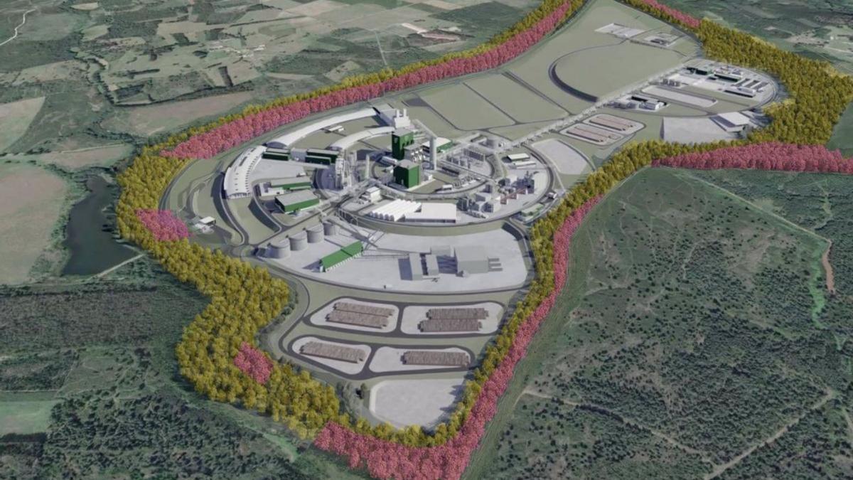 Infografía que recrea el proyecto de Altri en Palas de Rei. |