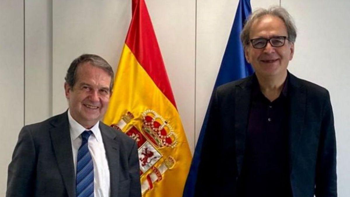 Abel Caballero en su reunión con el ministro de Universidades, Joan Subirats