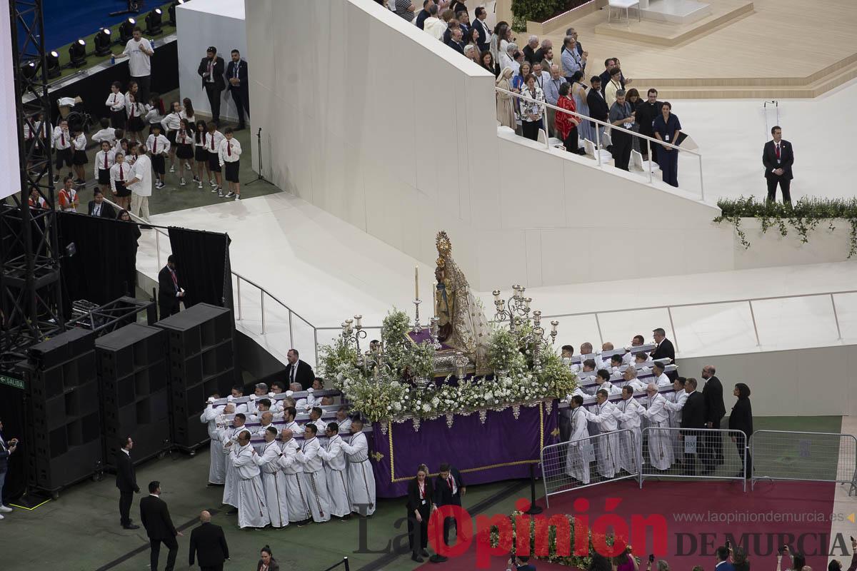 Viaje papa León XIV/Encuentro diocesano en el Santiago Bernabéu_018