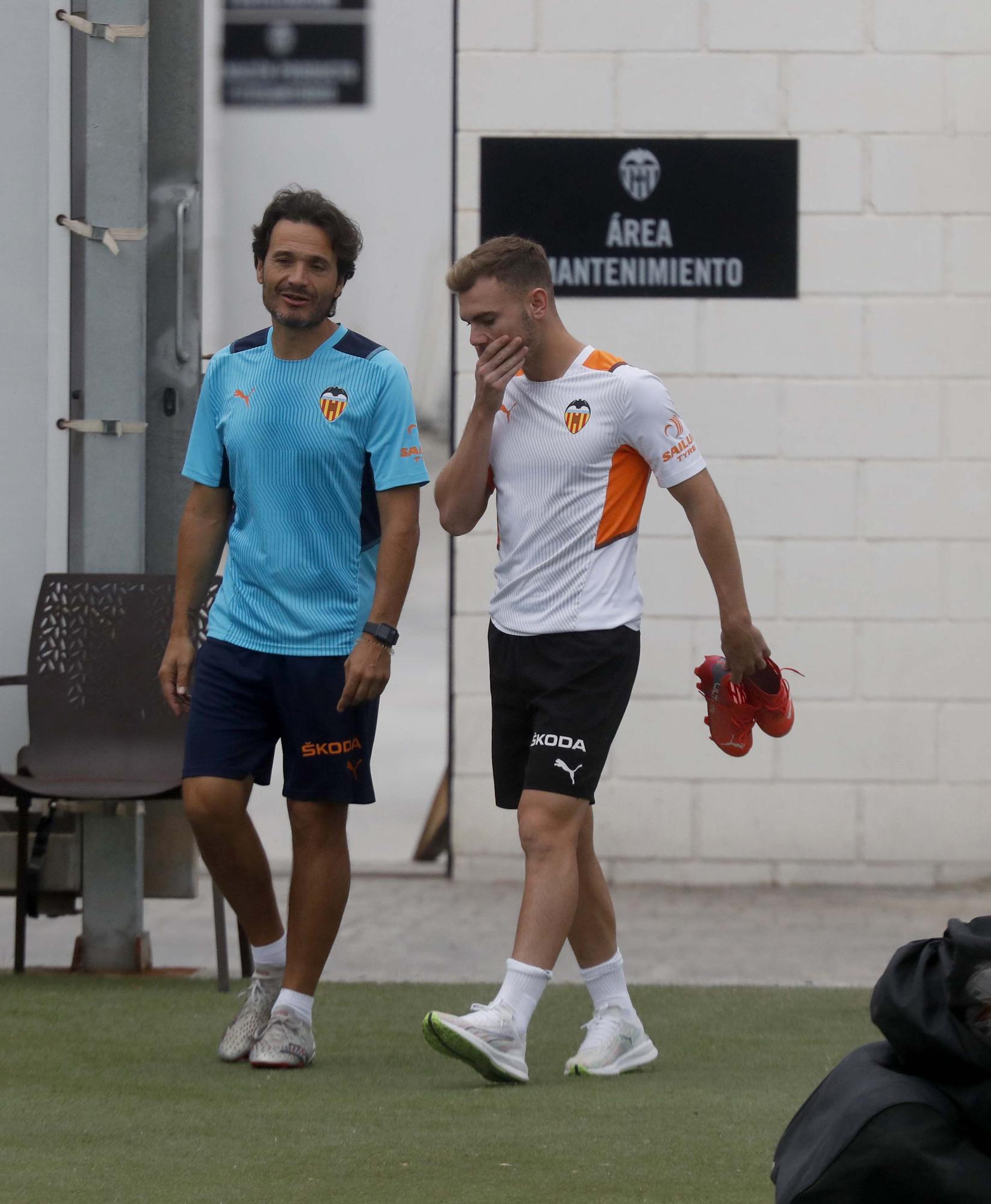 Entrenamiento del Valencia antes del encuentro frente al Mallorca