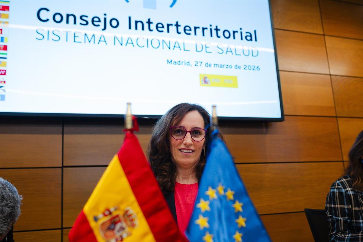 La ministra, en la rueda de prensa posterior al CISNS