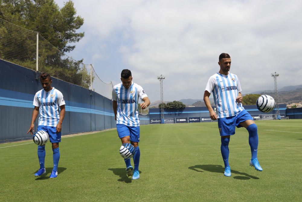 El Málaga CF presenta a Sadiku , González, y Benkhemassa