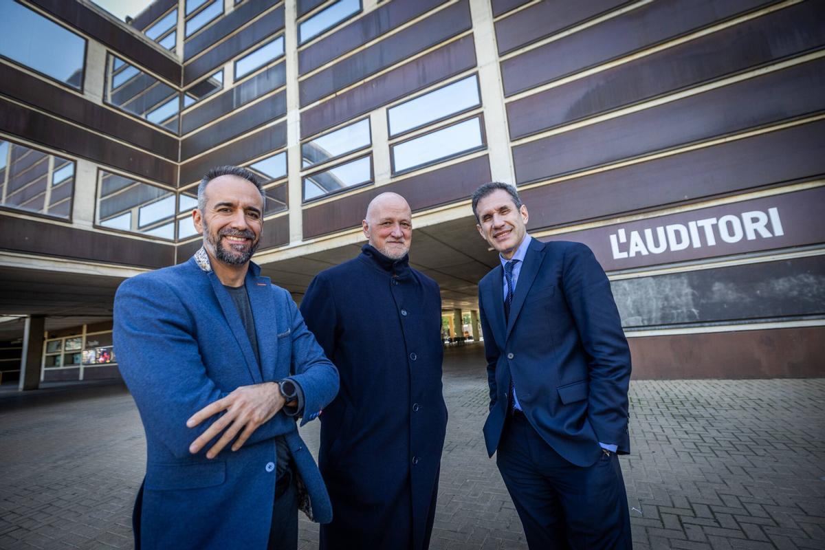 Robert Brufau, Valentí Oviedo y Joan Oller, responsables del Auditori, el Liceu y el Palau de la Música Catalana.