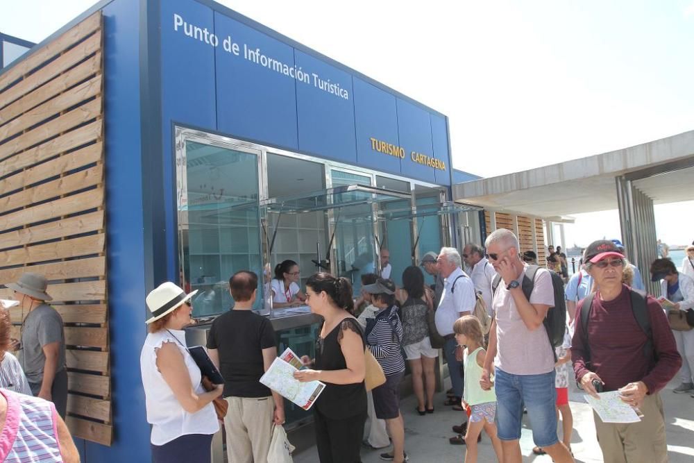 Turistas en Cartagena en el Puente de agosto