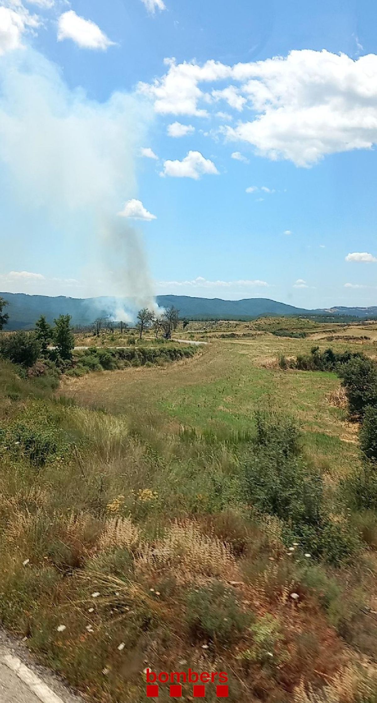 L'incendi de vegetació agrícola a Pinell de Solsonès