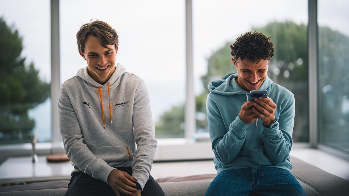 Piastri y Norris, esta semana en la sede de McLaren en Woking