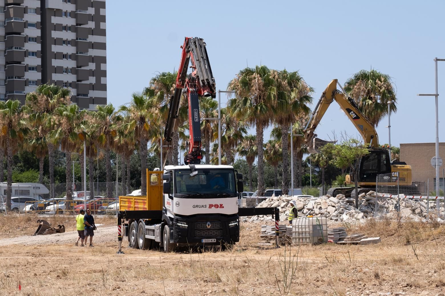 Las fotos del inicio de las obras de prolongación de la calle Callao, en el barrio de Nou Llevant