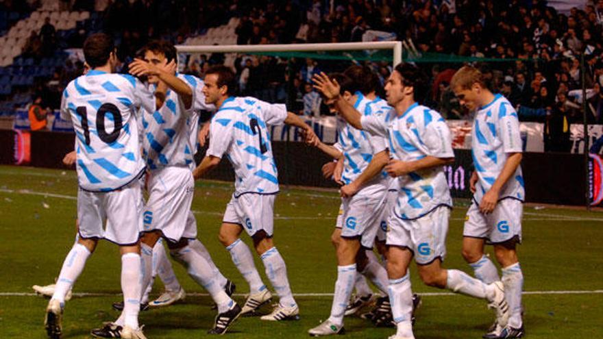 Partido de la selección gallega de fútbol en Riazor en 2008.