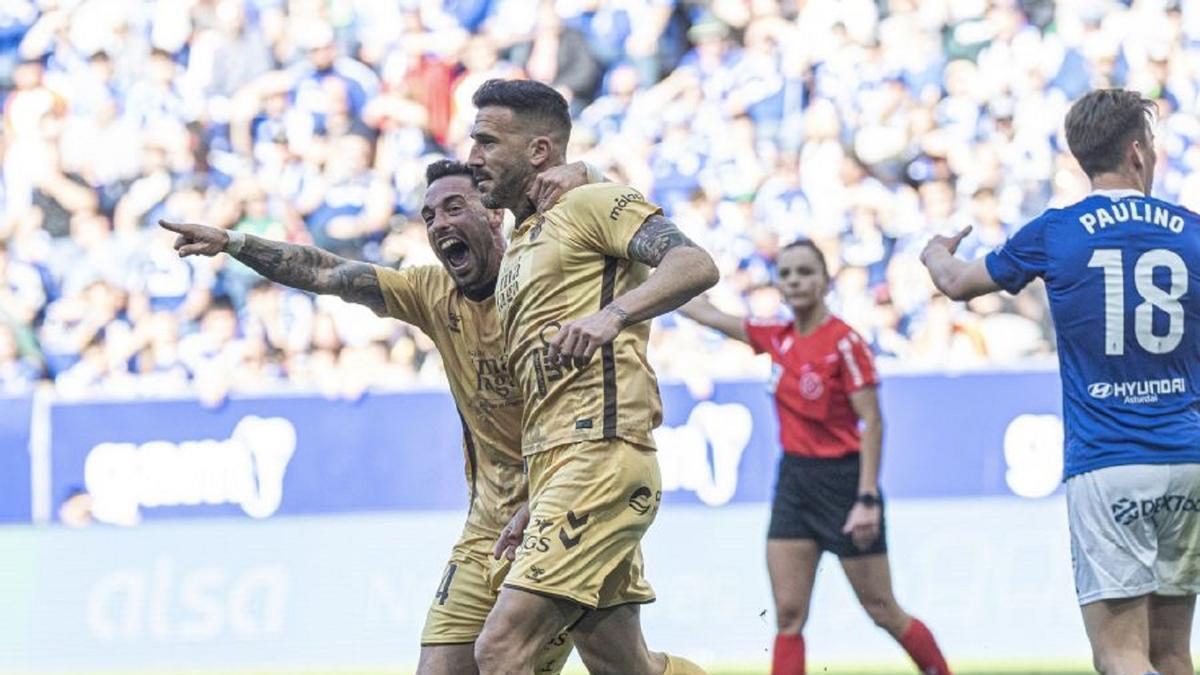 Dioni volvió a marcar dos meses después, esta vez ante el Oviedo.