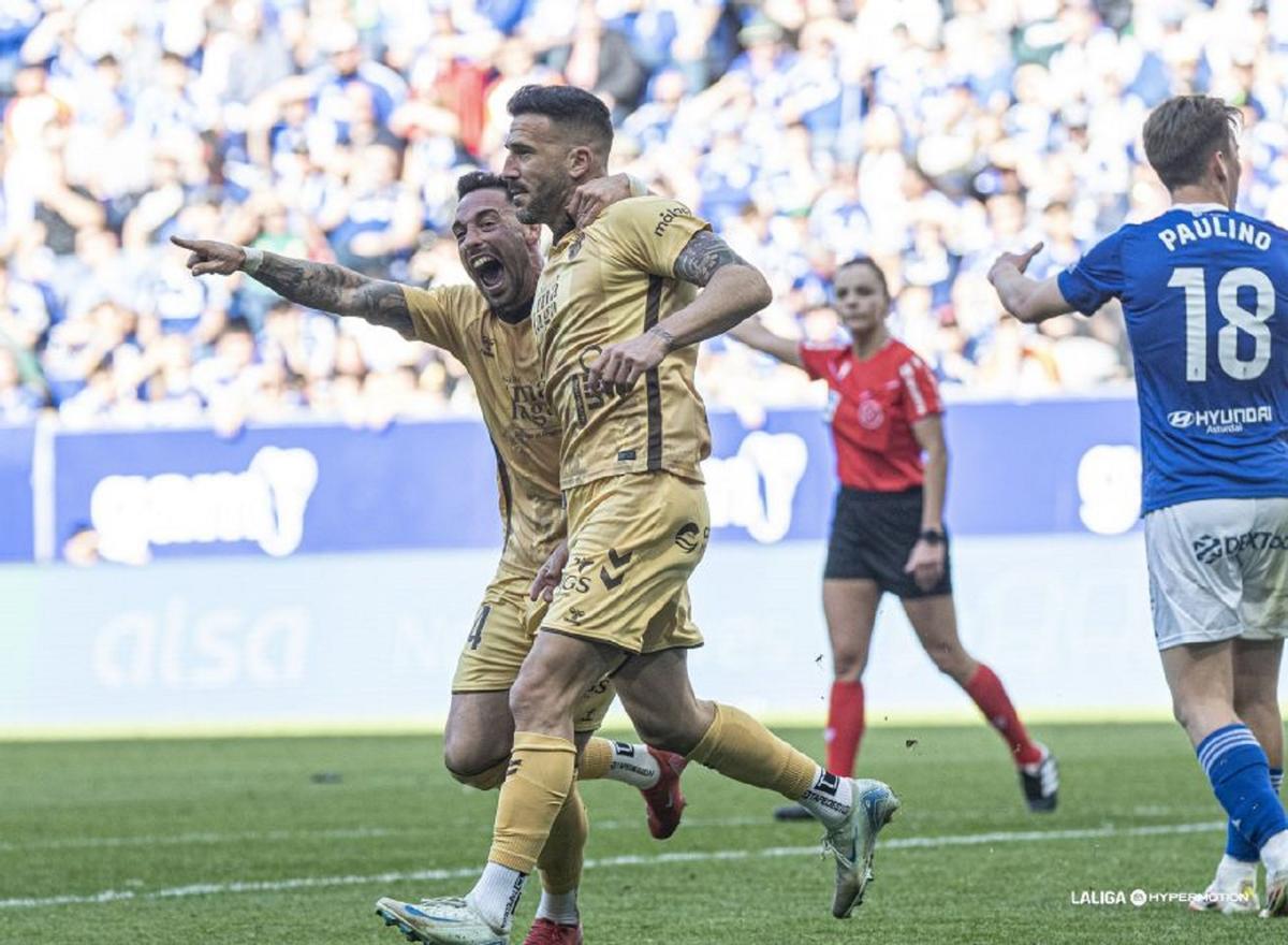 Dioni volvió a marcar dos meses después, esta vez ante el Oviedo.