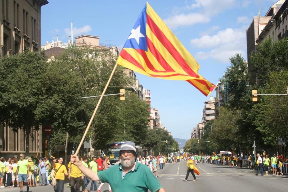 Els gironins a la manifestació de la Diada a Barcelona