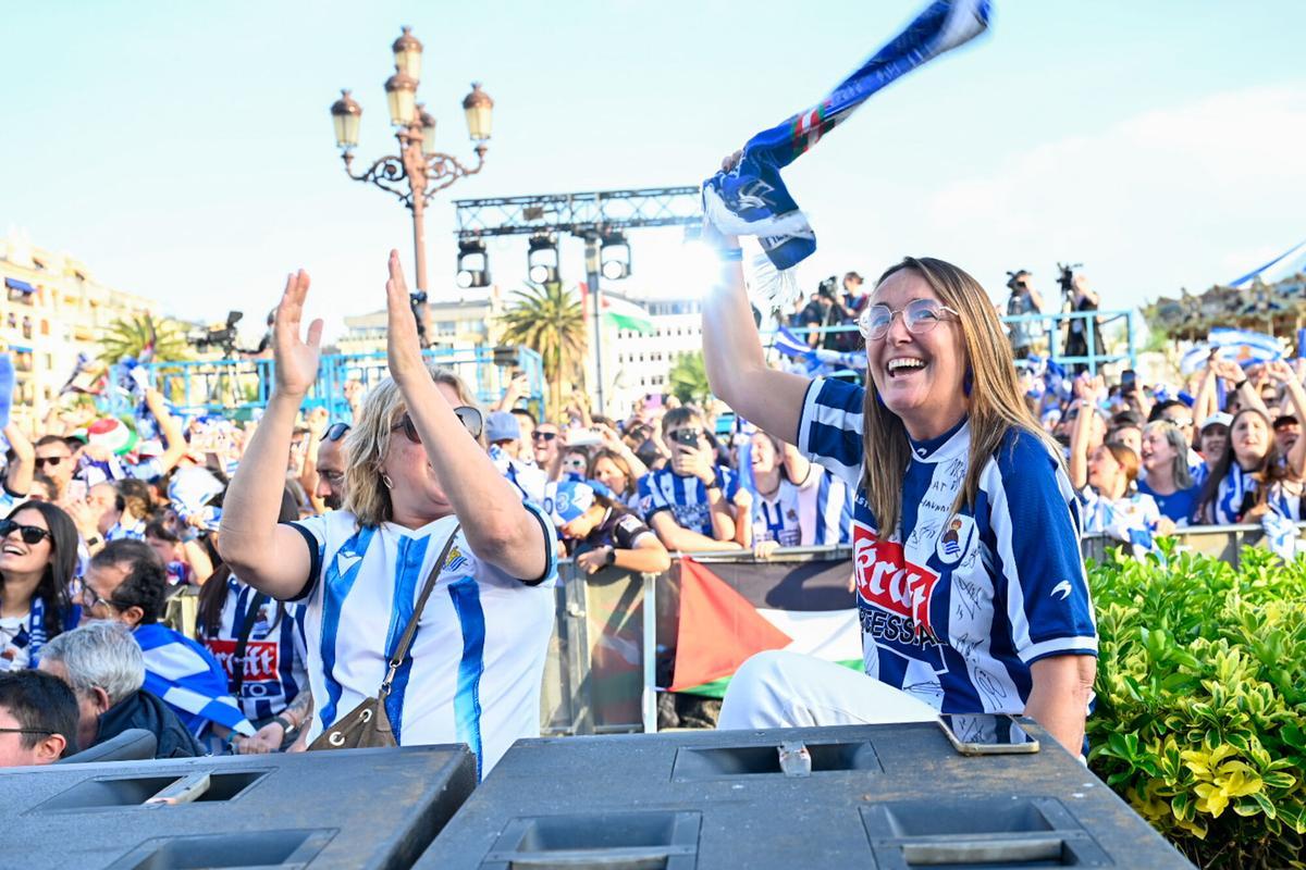 La fiesta de la Real Sociedad tras ganar la Copa del Rey.