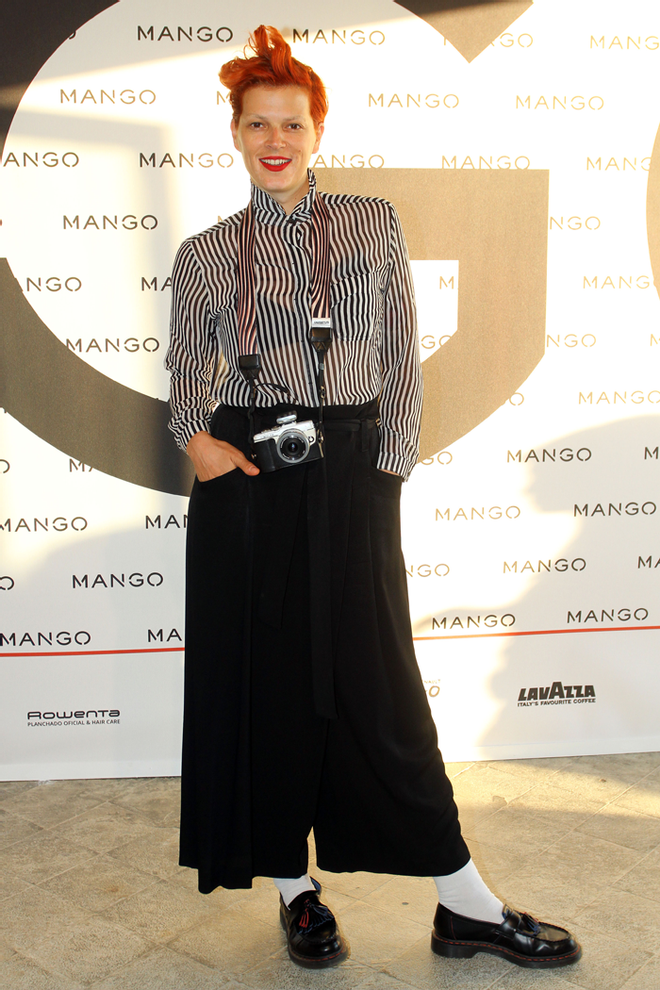 Bimba Bosé en el desfile de Mango en 080 Barcelona