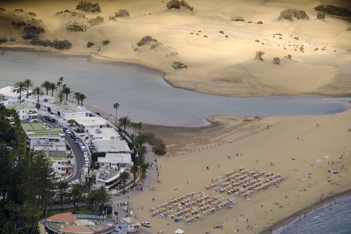 Las presas de Gran Canaria, llenas tras el paso de Therese, vistas desde el aire Las presas de Gran Canaria, llenas tras el paso de Therese, vistas desde el aire