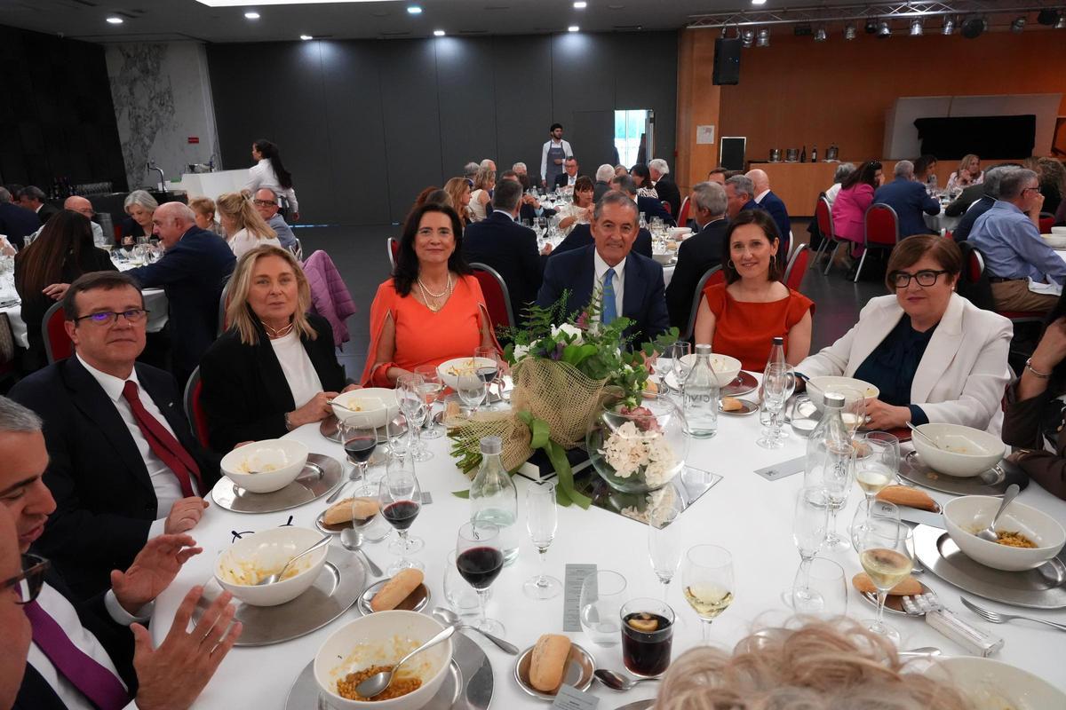 El juez Carlos Domínguez, en su comida de jubilación, que se ha celebrado en el hotel Luz.
