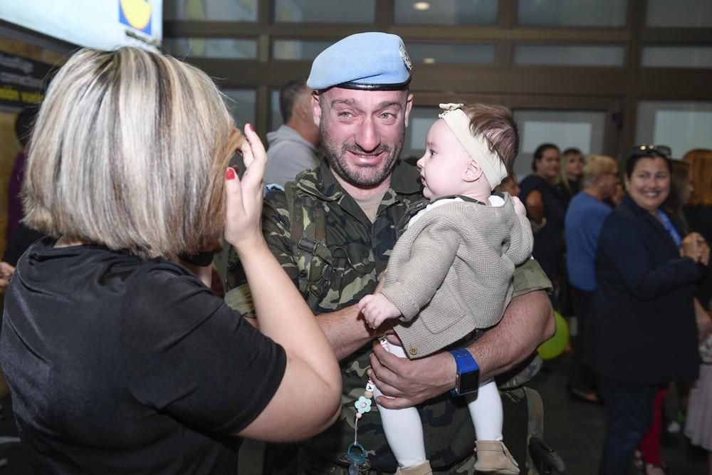 Llegada de 263 efectivos de la Brigada Canarias XVI de su misión en Líbano