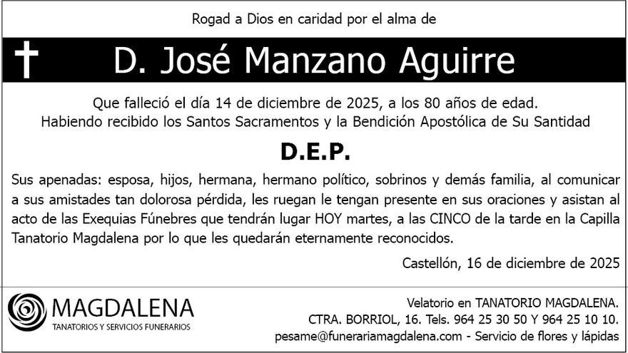 D. José Manzano Aguirre
