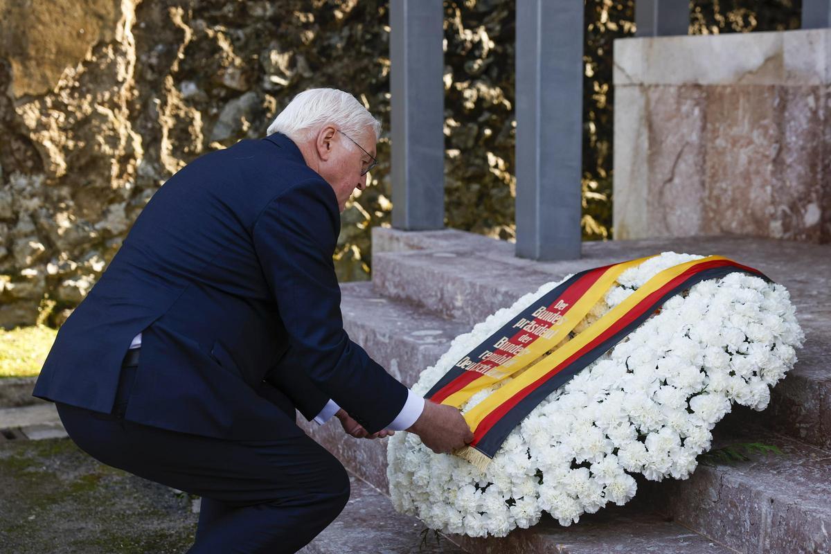 El presidente alemán, este viernes en Gernika.