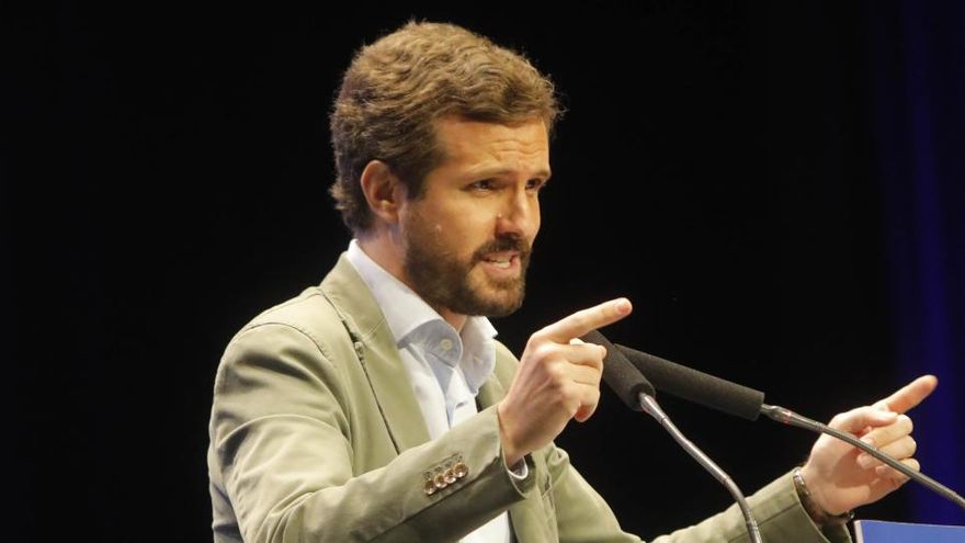 El presidente del PP, Pablo Casado.