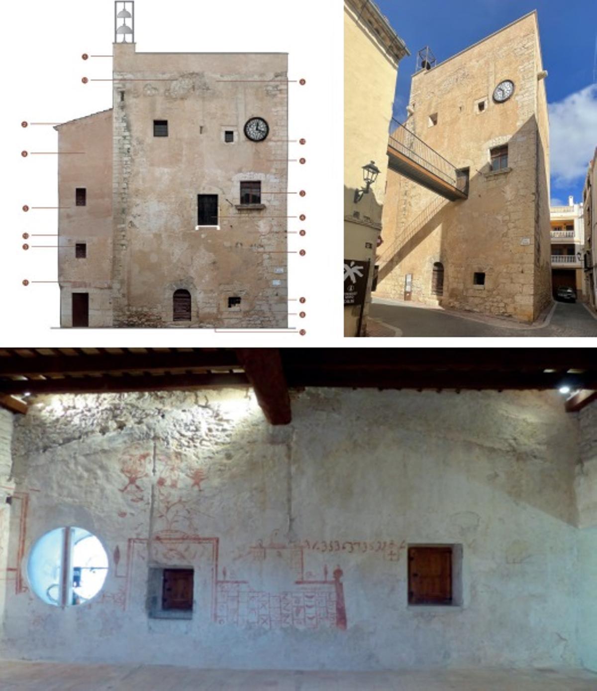 Fotos del proceso de restauración de la Torre de Càlig.