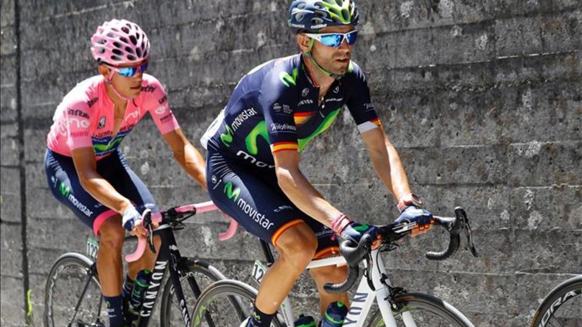 Valverde y Amador perdieron sus opciones en el Giro