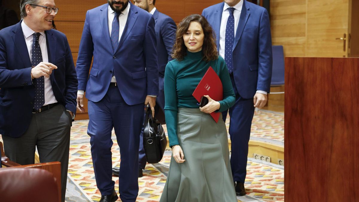 Isabel Díaz Ayuso en el Pleno de la Asamblea de Madrid.