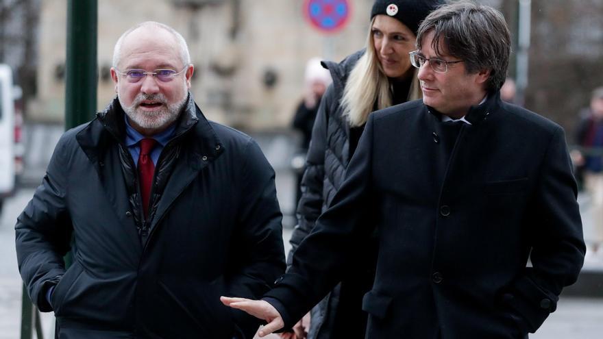 Lluís Puig y Carles Puigdemont, en Bruselas en una imagen de archivo de 2019.