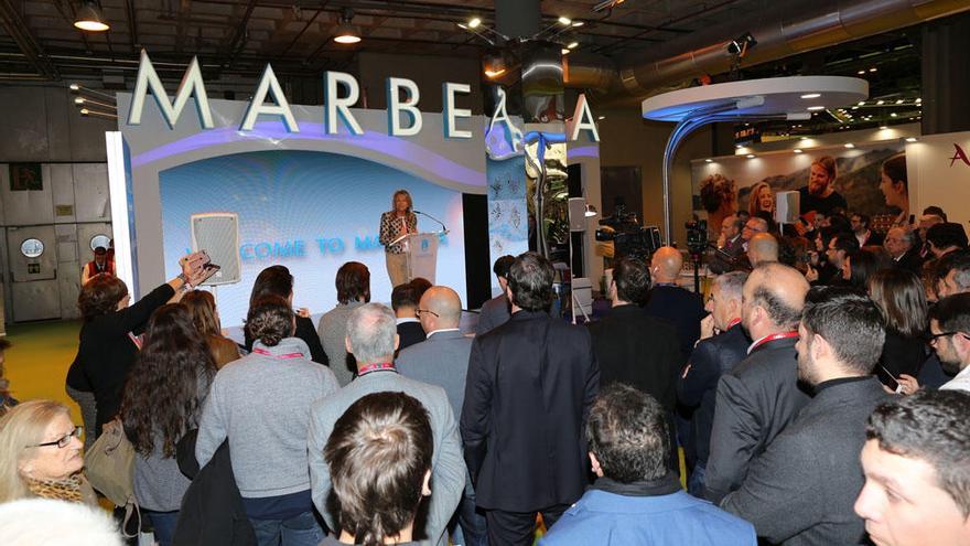 Ángeles Muñoz, durante su rueda de prensa en Fitur.