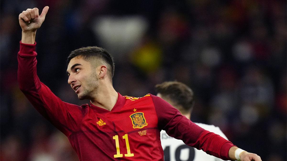 Ferran Torres marcó el primer gol de España ante Albania