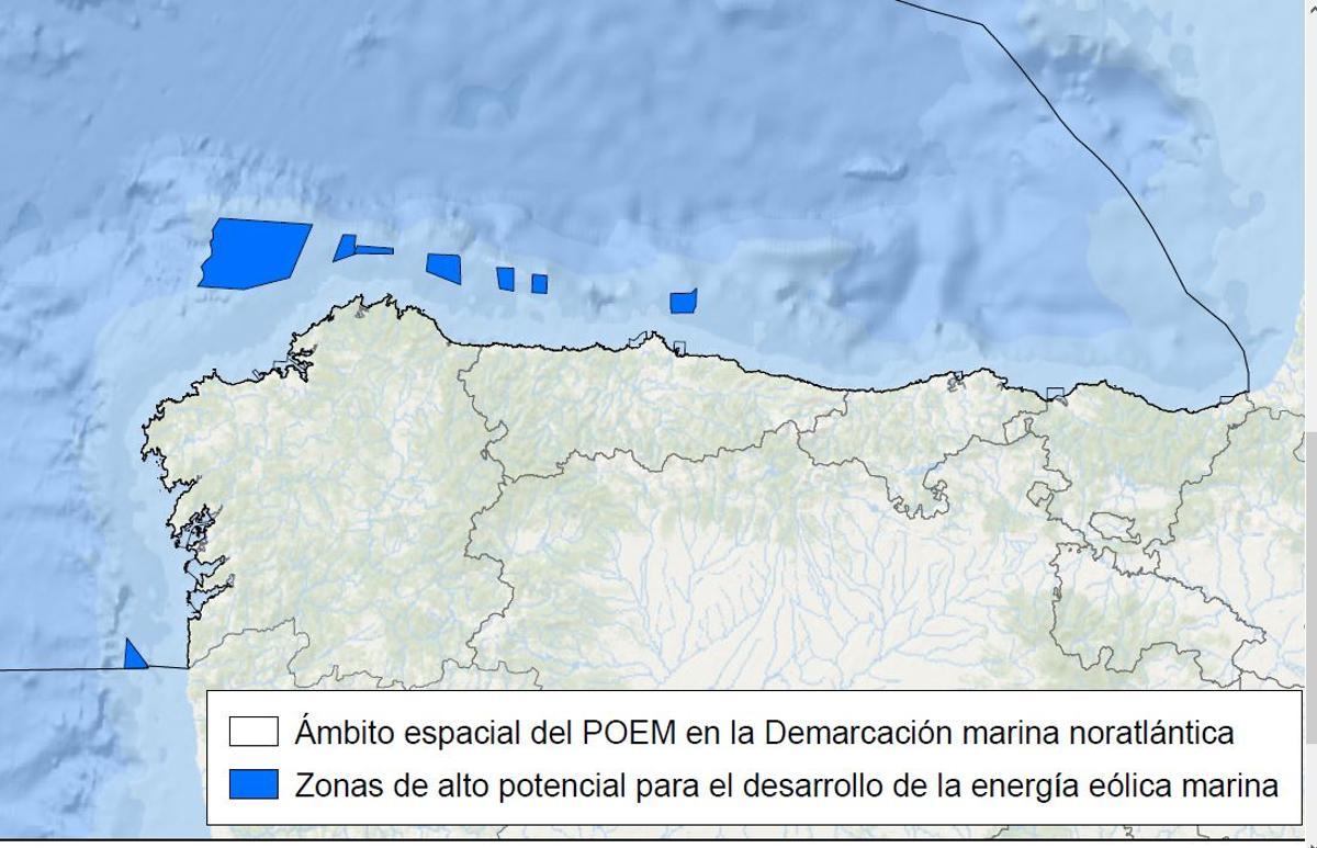 El mapa de la energía eólica marina: estas son las zonas en las