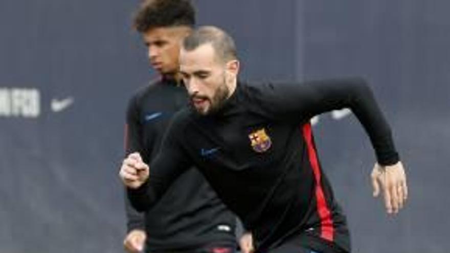 Alcácer, Deulofeu i Aleix Vidal  es tornen a entrenar amb el filial blaugrana