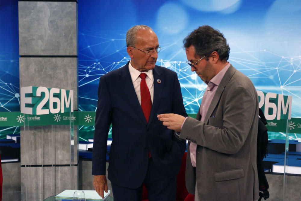 Eduardo Zorrilla, Daniel Pérez, Juan Cassá y Francisco de la Torre se han medido en la televisión andaluza en el segundo encuentro electoral televisado de lo que va de campaña.