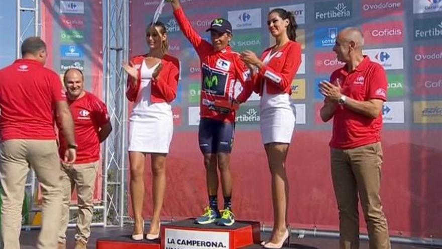 Quintana se enfunda la roja en La Camperona en una etapa que venció Lagutin