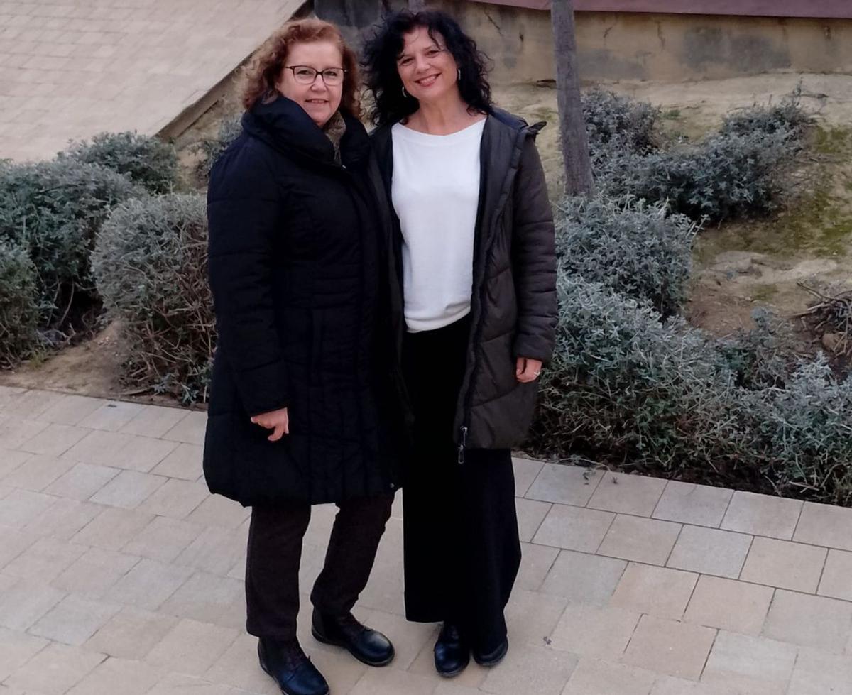 Teresa Pueyo y Maite González, presidenta y gerente de Adefo Cinco Villas.   | SERVICIO ESPECIAL