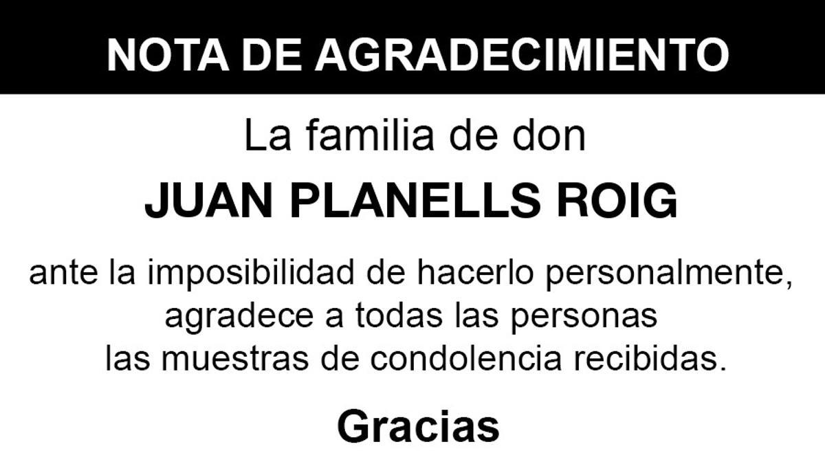 Nota Juan Planells Roig