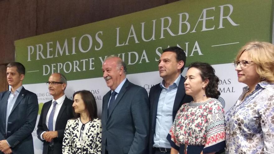 Vicente del Bosque, esta mañana, en Oviedo.