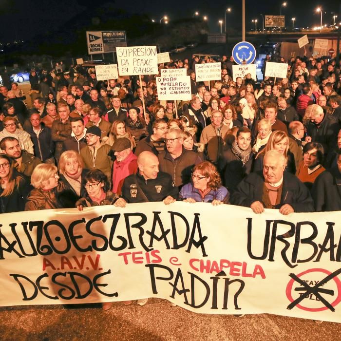 Protesta vecinal contra el peaje de Redondela