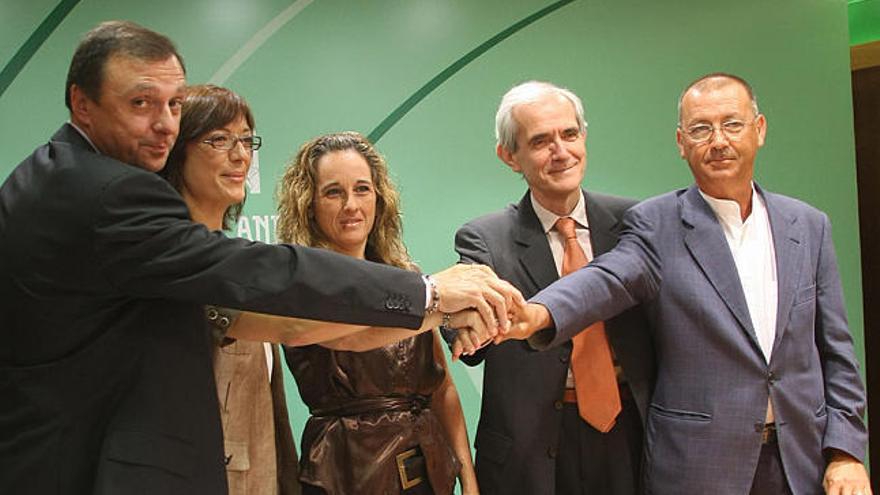 Convenio. Jaime Palop, María Gámez, Cinta Castillo, Adrián Baltanás y Juan Sánchez.