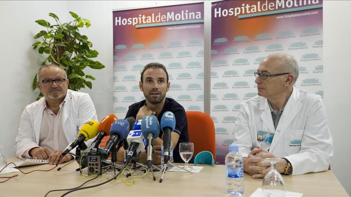 Alejandro Valverde, en la rueda de prensa celebrada este miércoles