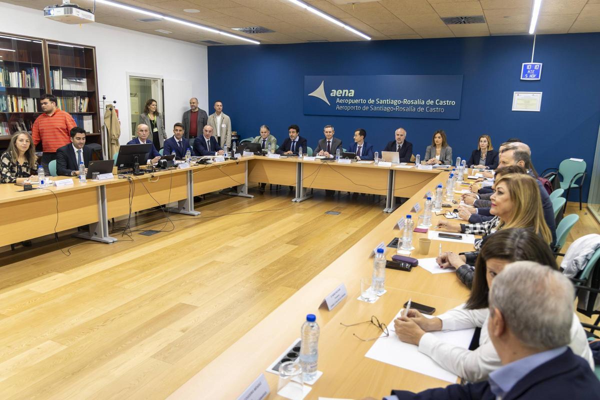 Primera reunión de coordinación aeroportuaria celebrada el pasado mes de noviembre en Lavacolla