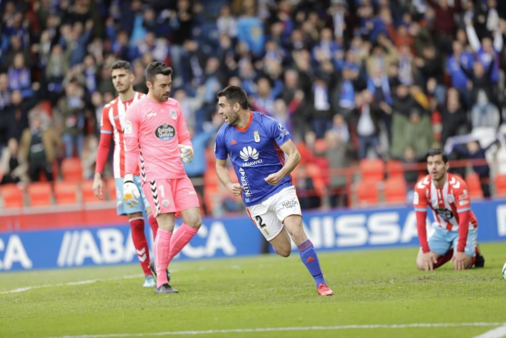 El partido entre el Lugo y el Real Oviedo, en imágenes