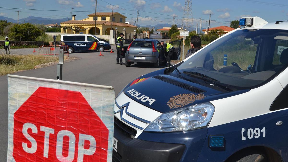 Imagen de un control de la Policía Nacional en carretera en una imagen de archivo.