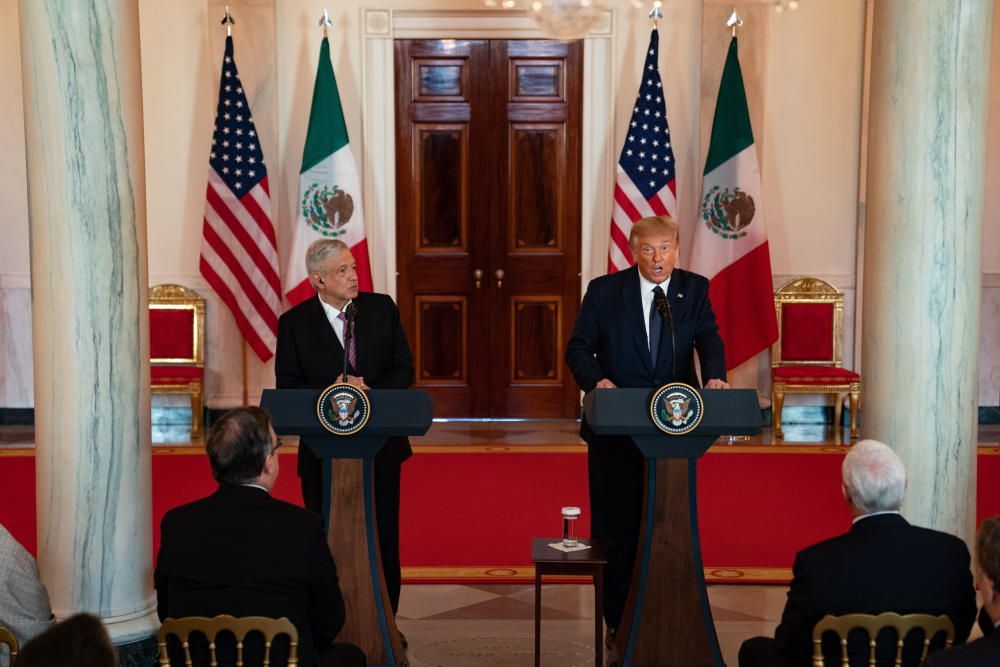 Reunión entre Trump y López Obrador.