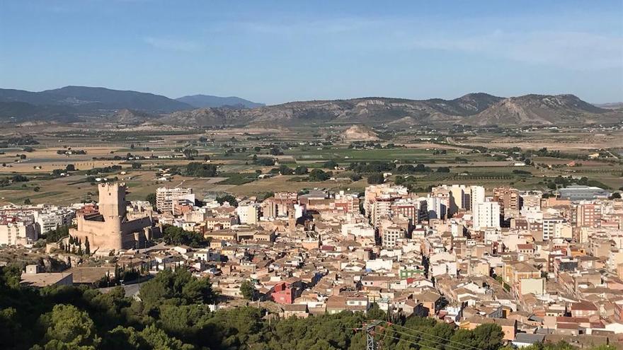 Vista panorámica del casco urbano de Villena.