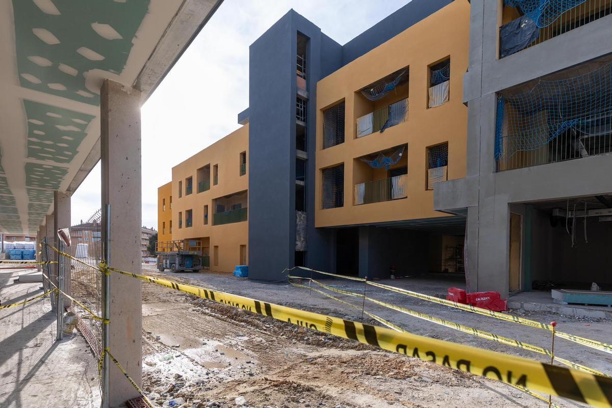 Imagen de las obras del complejo residencial.